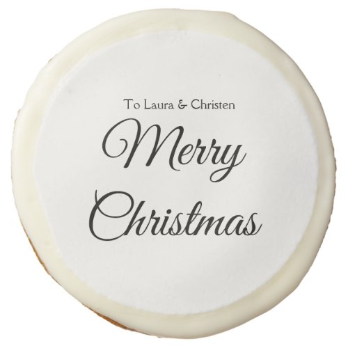 Merry Christmas add name text custom family gift Sugar Cookie