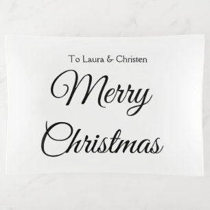 Merry Christmas add name text custom family gift Trinket Tray