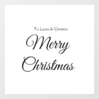 Merry Christmas add name text custom family gift