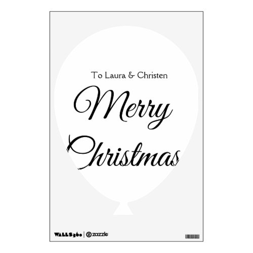 Merry Christmas add name text custom family gift Wall Decal