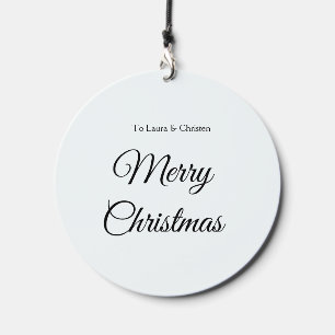 Merry Christmas add name text custom family gift Wind Chime