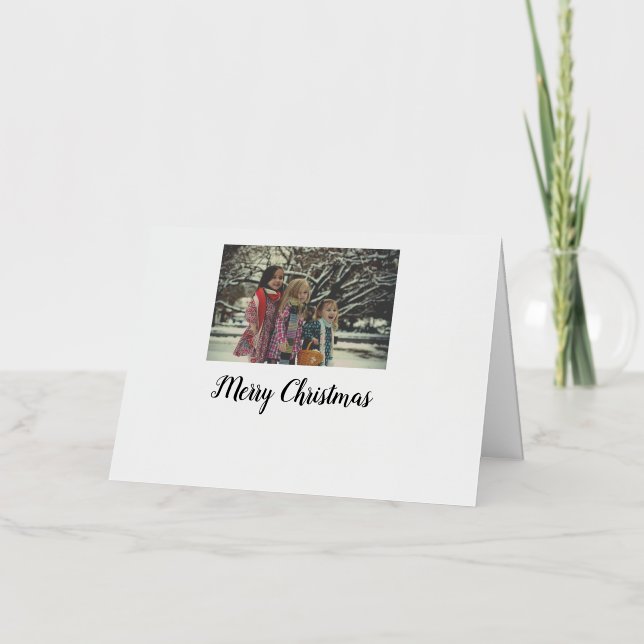 merry christmas add photo text holiday custom (Front)