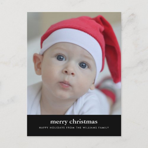 MERRY CHRISTMAS Add Your Family Photo Postcard