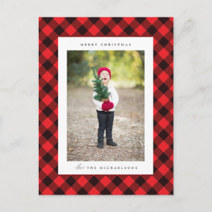 Merry Christmas    ADD YOUR FAMILY PHOTO Postcard