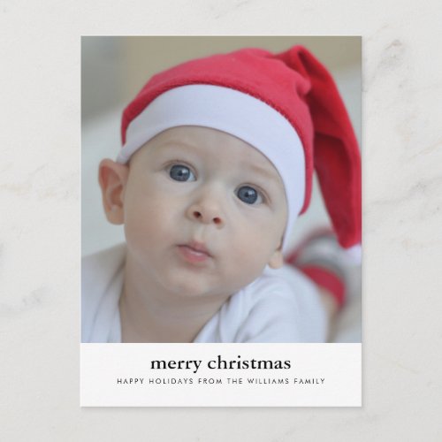 MERRY CHRISTMAS Add Your Family Photo Postcard