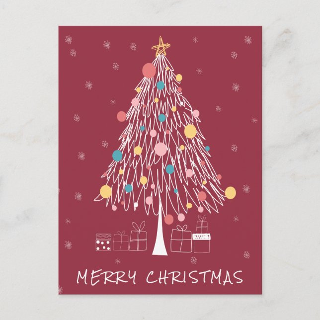 Merry Christmas | Add Your Photo Postcard (Front)