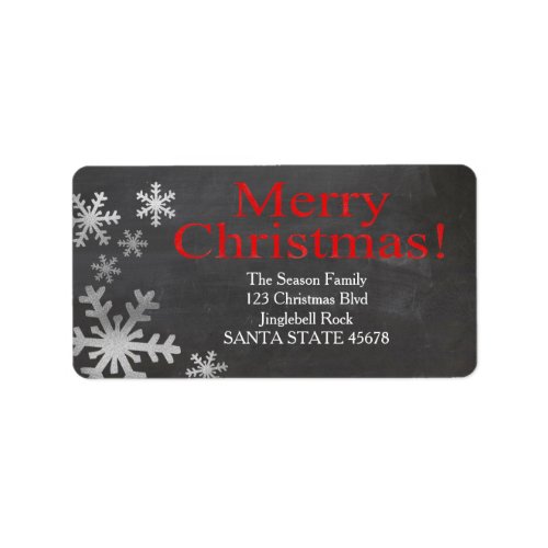 Merry Christmas address Label