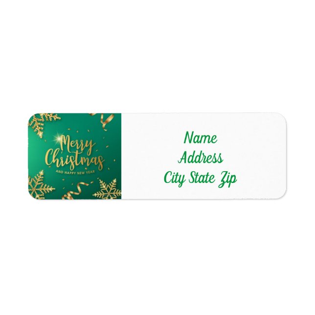 *MERRY CHRISTMAS* ADDRESS LABEL (Front)