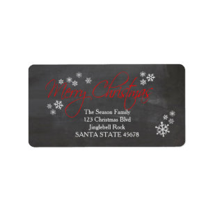 Merry Christmas address Label