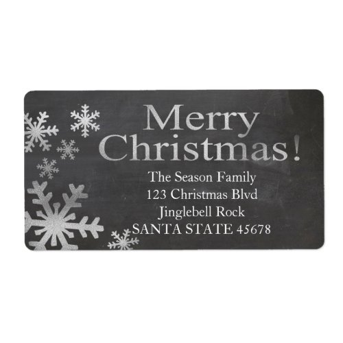Merry Christmas address Label