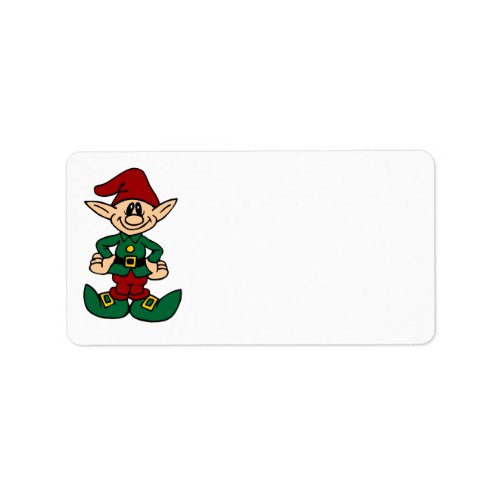 Merry Christmas Address Labels Cute Elf