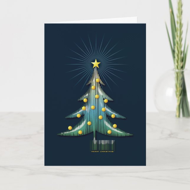 Merry Christmas | Adorable Christmas Tree Holiday Card (Front)