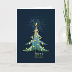Merry Christmas Adorable Christmas Tree Holiday Card