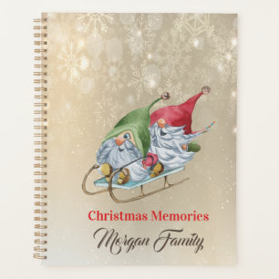 Merry Christmas,Adorable Gnomes Sleigh  Planner