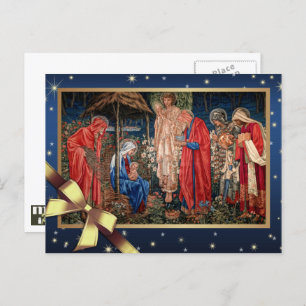 Merry Christmas. Adoration of the Magi Holiday Postcard