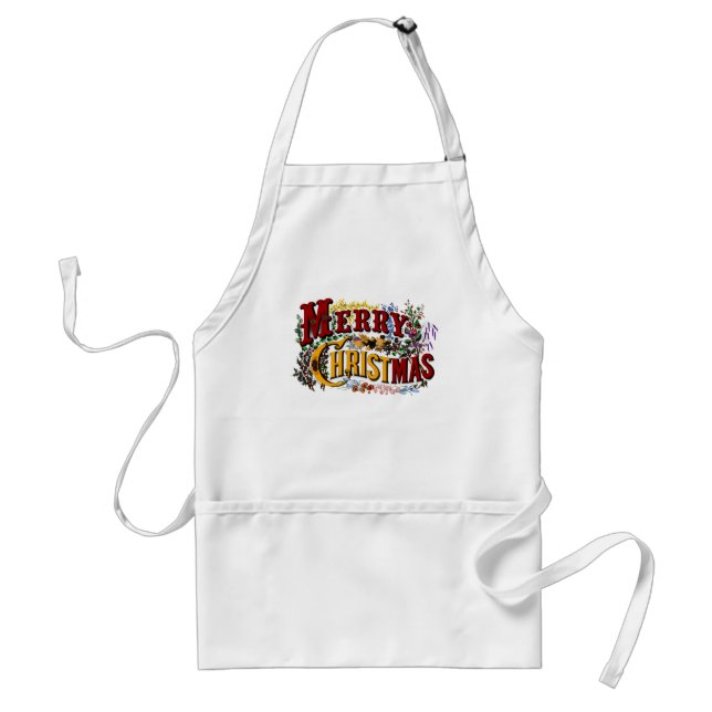 Merry Christmas Adult Apron (Front)