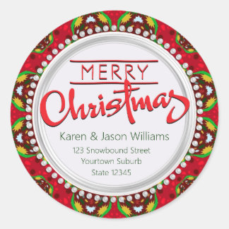 Merry Christmas African Colours Sticker