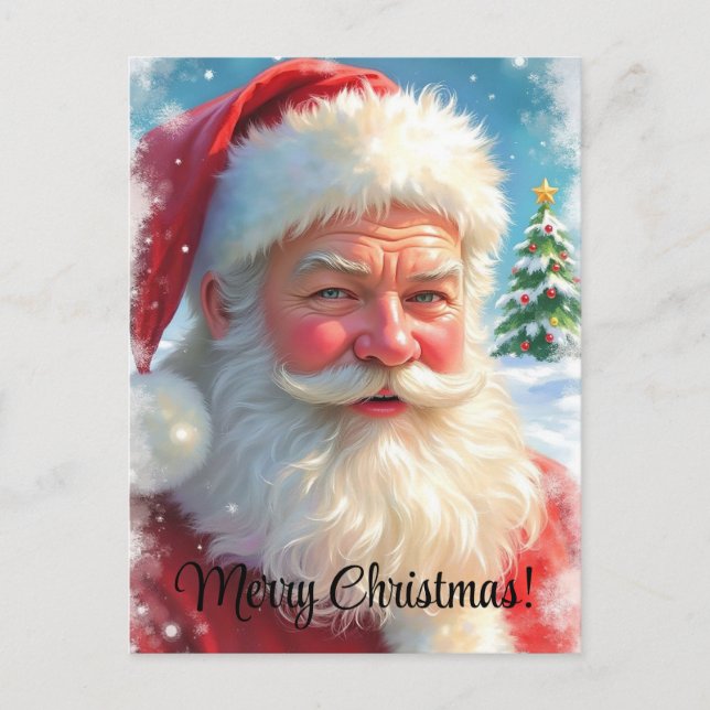 Merry Christmas Ai Generated Santa Clause Postcard (Front)