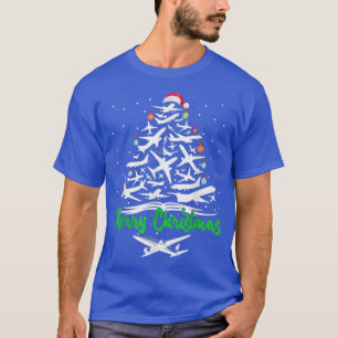 Merry Christmas Airplane Christmas Tree Plane Xma T-Shirt
