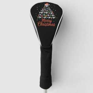 Merry Christmas Airplane Tree Vacation Golf Head Cover