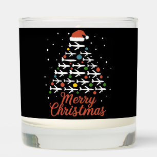 Merry Christmas Airplane Tree Vacation Scented Candle