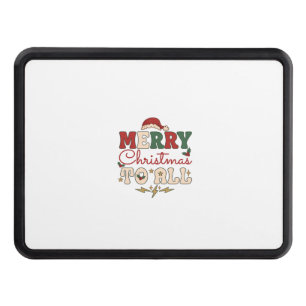 Merry Christmas All Santa Hat Lightning Stars Hitch Cover