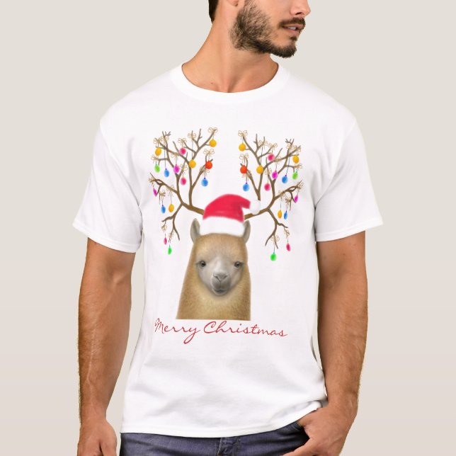 Merry Christmas Alpaca Shirt (Front)