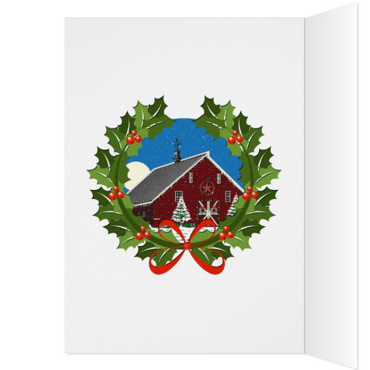 Merry Christmas Alpine Dairy Goat  Painting (Inside (Left))