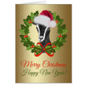 Merry Christmas Alpine Dairy Goat  Painting (Front)