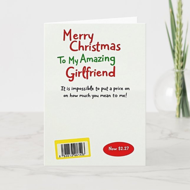 Merry Christmas Amazing Girlfriend Card (Front)