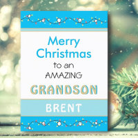 Merry Christmas amazing Grandson card