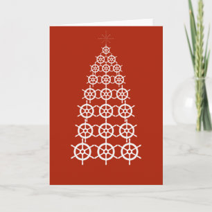 Merry Christmas - Anchor Christmas Tree (Red) Card