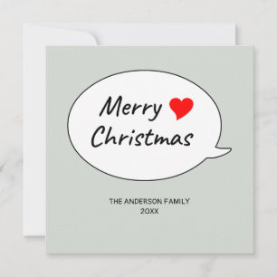 Merry Christmas and a Beautiful heart Holiday Card