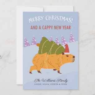 "Merry Christmas and a Cappy New Year" Holiday Card