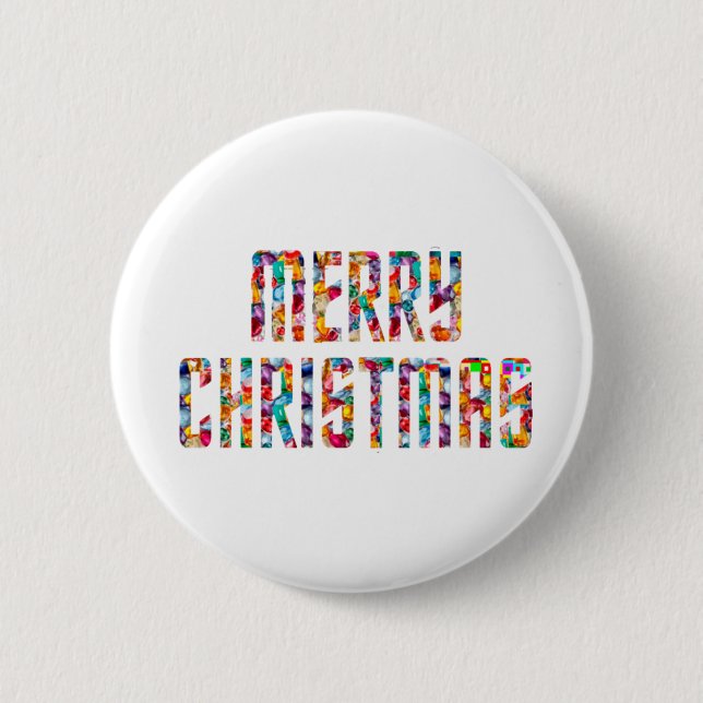 MERRY Christmas and a HAPPY NEW YEAR 2014 Button (Front)