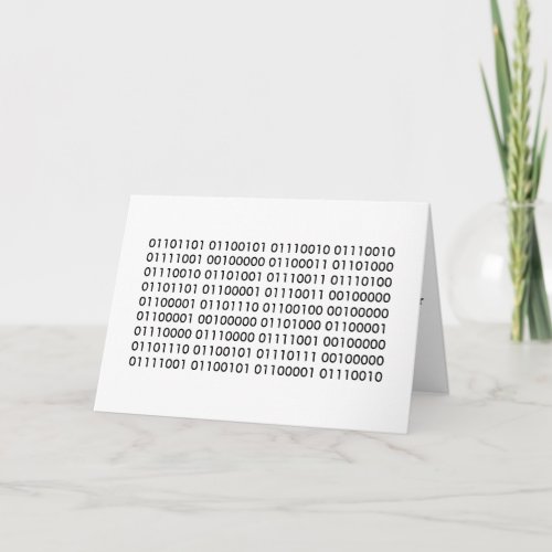 merry christmas and a happy new year binary code holiday card