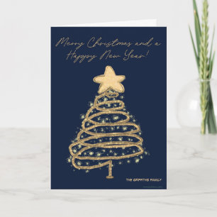 Merry Christmas and a Happy new year. Customizable Holiday Card