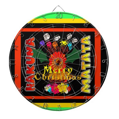 Merry Christmas and a Happy New Year Dartboard