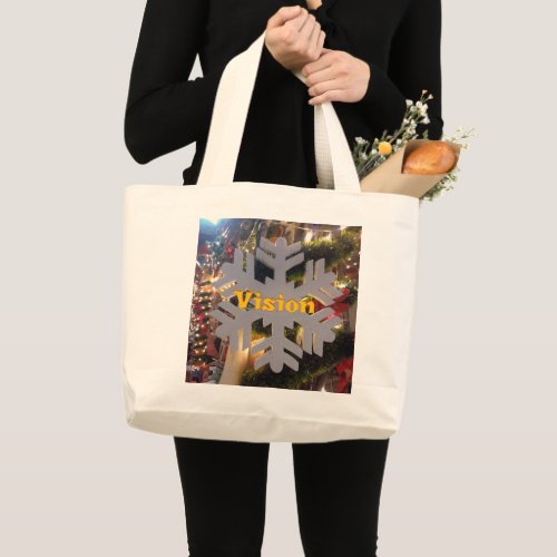 Merry Christmas and a Happy New Year Large Tote Bag