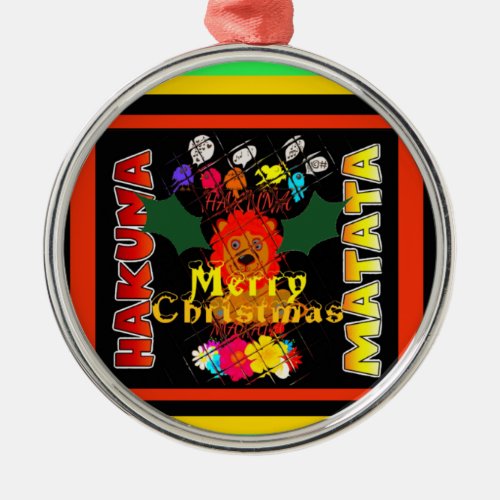 Merry Christmas and a Happy New Year Metal Ornament