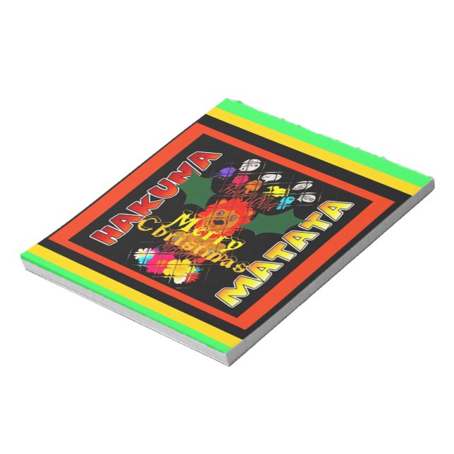 Merry Christmas and a Happy New Year Notepad (Rotated)