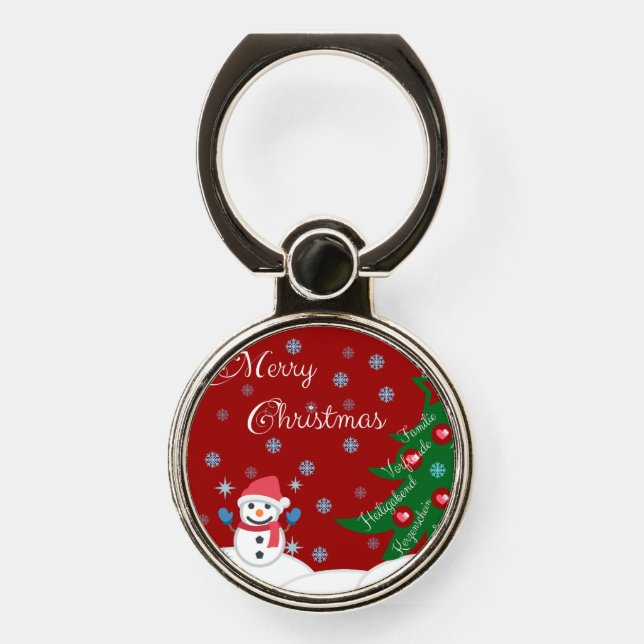 Merry Christmas and a Happy New Year! Phone Ring Stand (Front)
