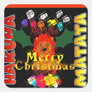 Merry Christmas and a Happy New Year Square Sticker