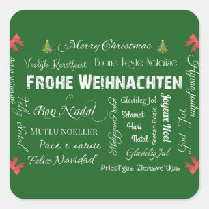 Merry Christmas and a Happy New Year! Square Sticker