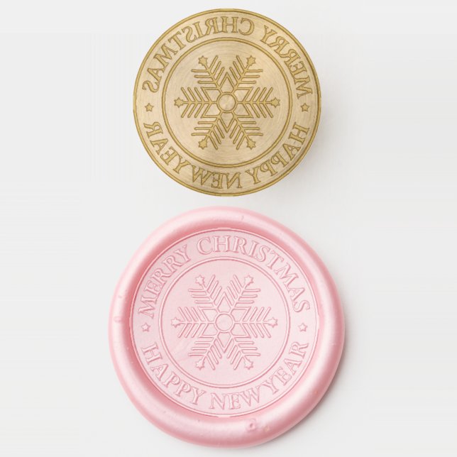 Merry Christmas and a Happy New Year! Wax Seal Stamp (Stamped)