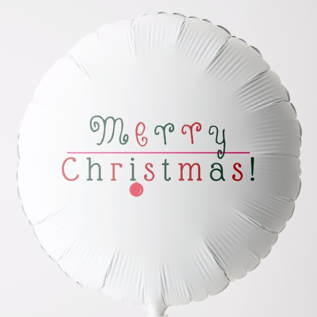 Merry Christmas and Hanging Ornament Balloon (Front)