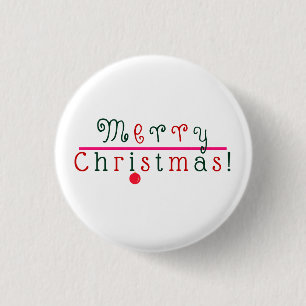 Merry Christmas and Hanging Ornament Button