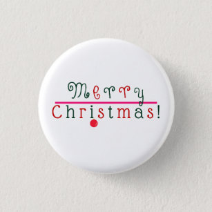 Merry Christmas and Hanging Ornament Button