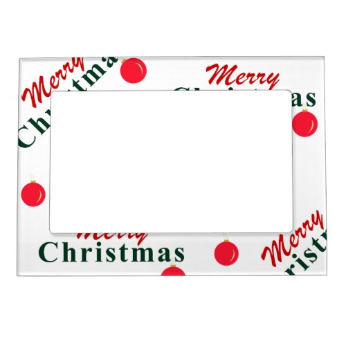 Merry Christmas and Hanging Ornament Magnetic Frame