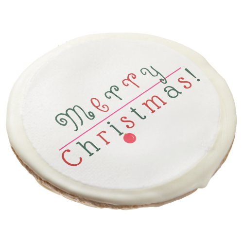 Merry Christmas and Hanging Ornament Sugar Cookie